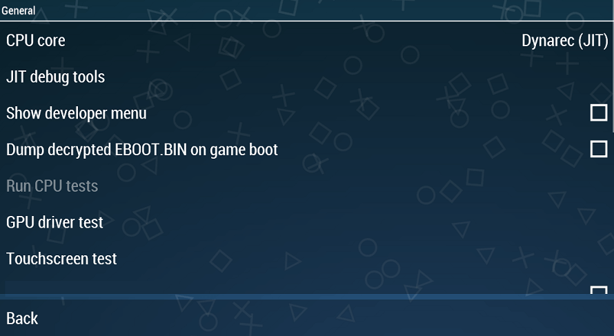 Atur Bagian Tools PPSSPP