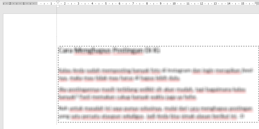 Atur Posisi Tulisan Dengan Ruler di Dokumen