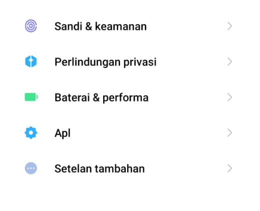 Menu Baterai Android