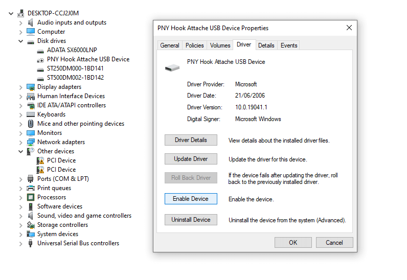 Opsi Disable Flashdisk