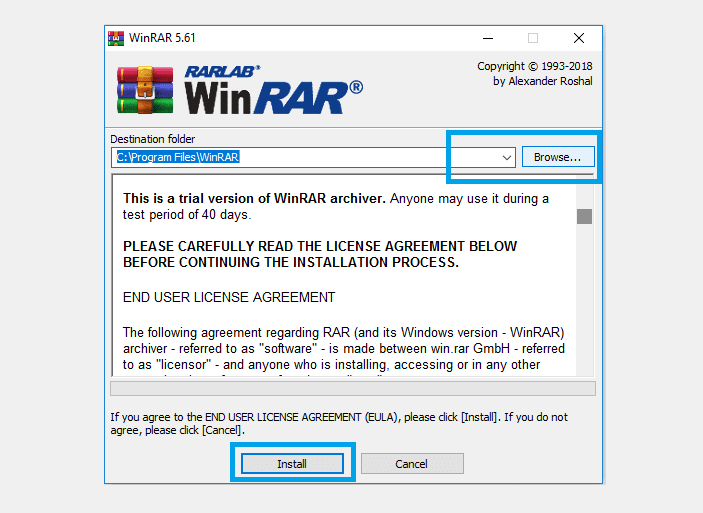 Opsi Install Winrar di Windows