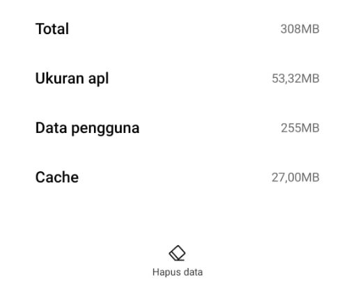 Hapus Data Aplikasi WhatsApp