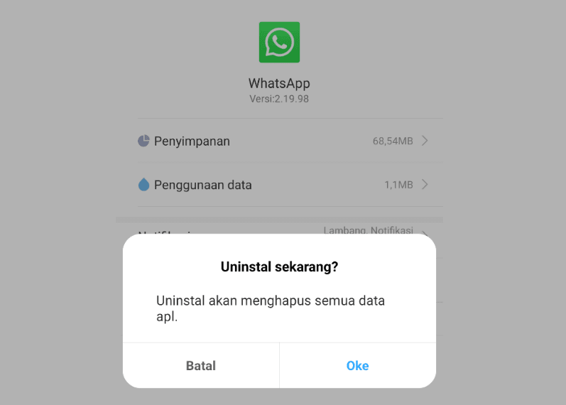 Pasang Ulang Aplikasi WA