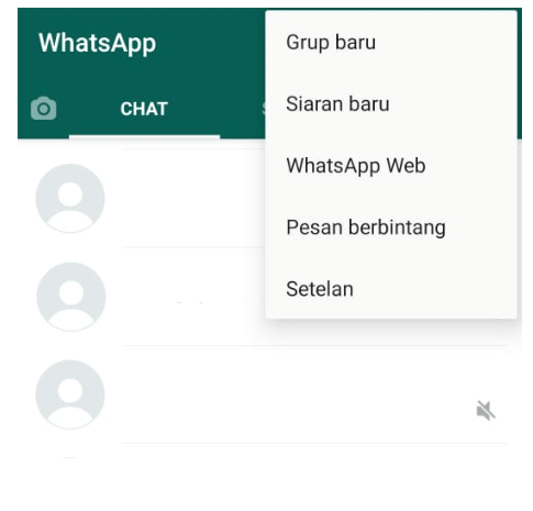Menu WA Web di Android
