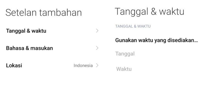 Atur Tanggal Waktu HP ke Otomatis