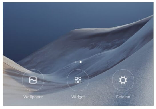 Menu Widget di HP