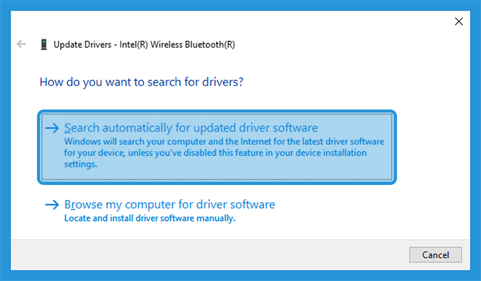 Pilih Opsi Update Driver Bluetooth