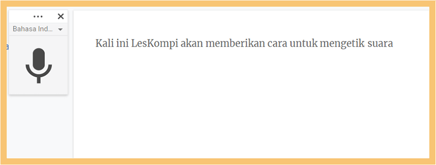 Contoh Hasil Ketik Pakai Suara
