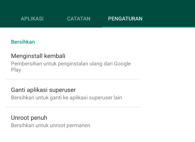 Melakukan Unroot