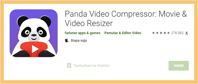 Contoh Aplikasi Panda Video Compressor