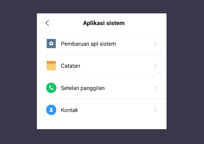 Aplikasi Setelan Panggilan HP