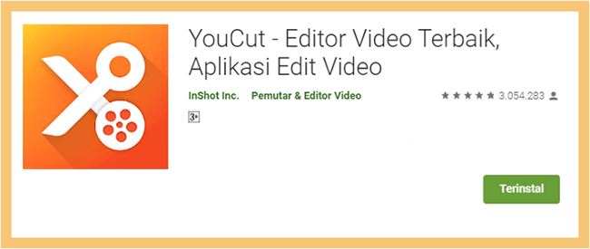 Contoh Aplikasi YouCut di Playstore
