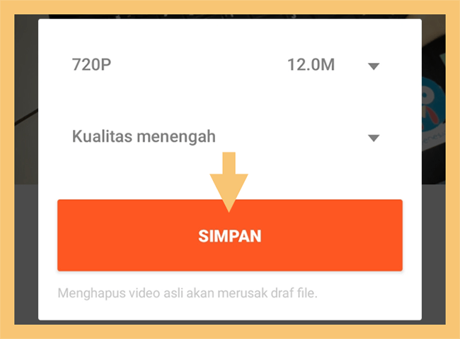 Atur Konfigurasi Video di YouCut