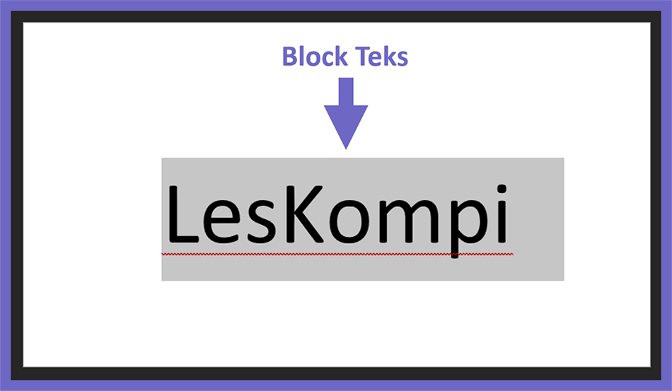 Block Teks di Microsoft Word