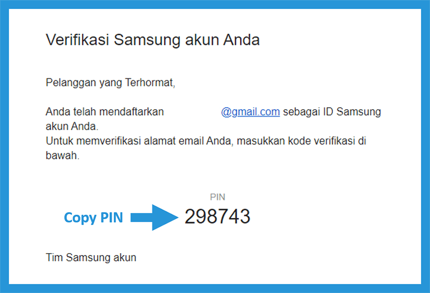 Kode Verifikasi Samsung
