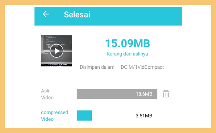 Contoh Hasil Video di VidCompact