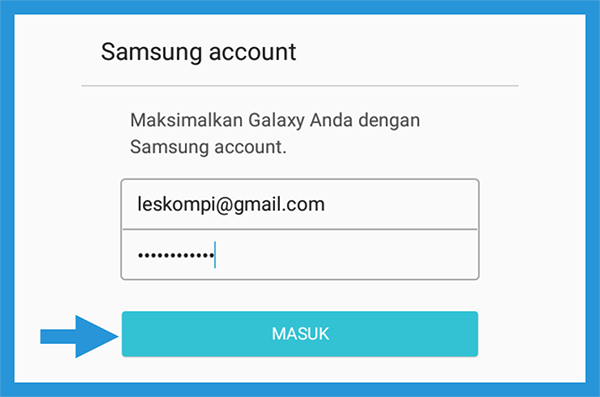Contoh Untuk Login Akun Samsung