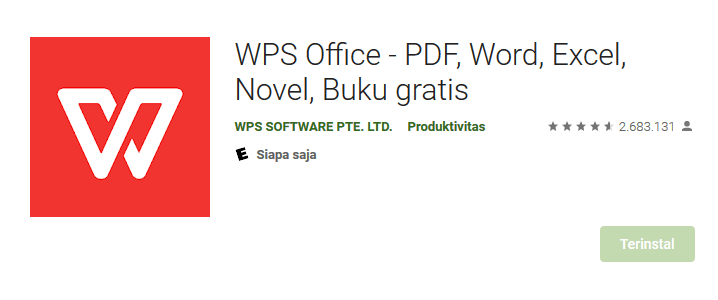 Aplikasi WPS di Playstore