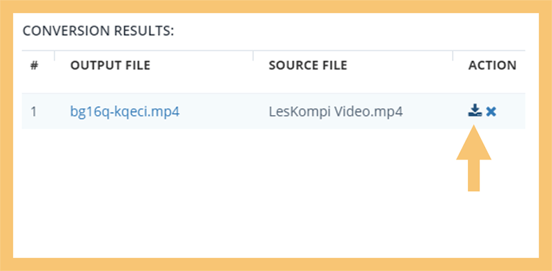 Simpan Hasil Video di Aconvert