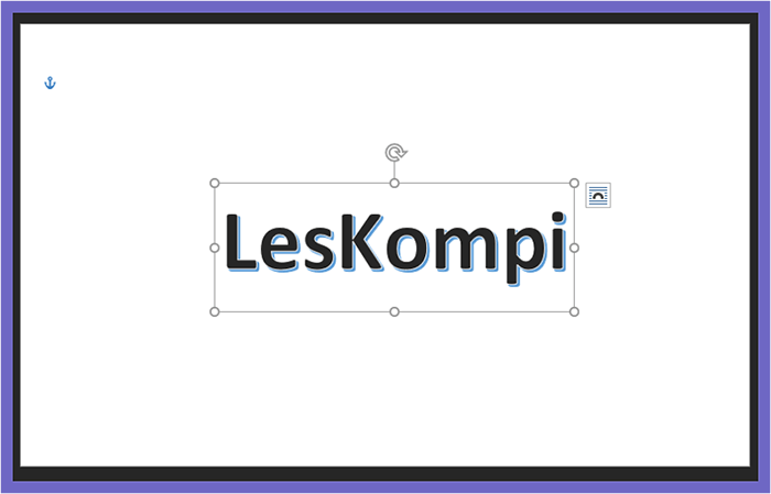 Isi Teks di Kolom Word Art