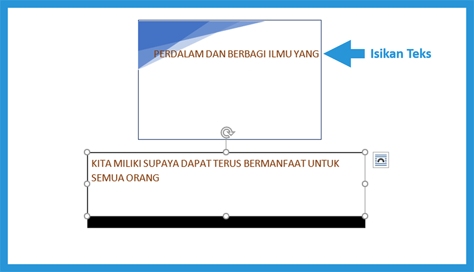 Isi Tulisan yang Diinginkan ke Box