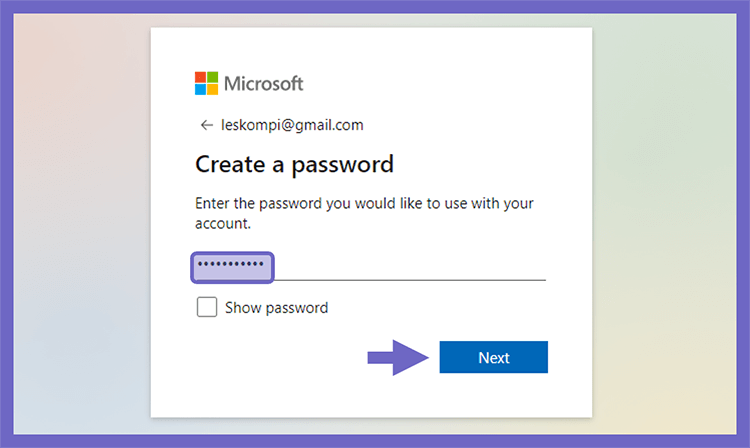 Isi Password Akun OneDrive