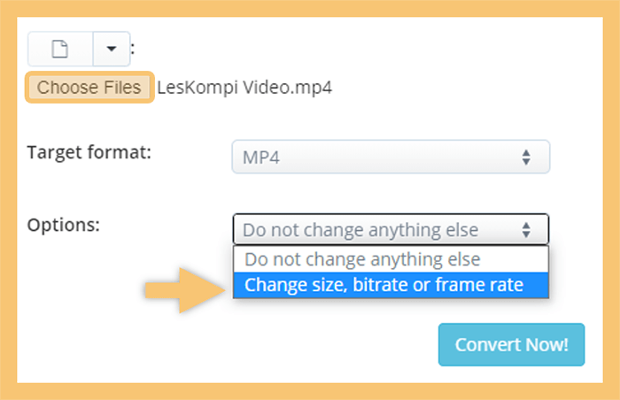 Menu Upload Video di Aconvert
