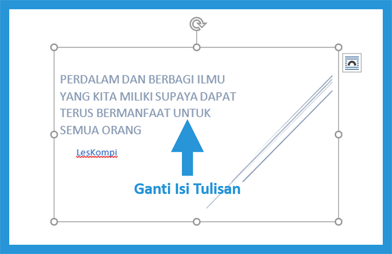 Mengubah Tulisan di Text Box