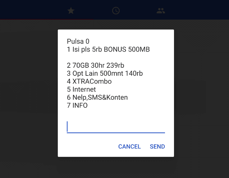 Opsi Cek Pulsa HP
