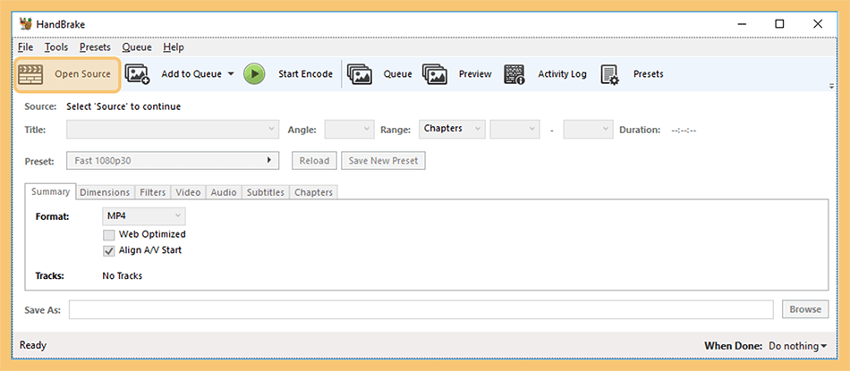 Pilih Open Source di Handbrake