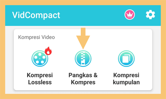 Opsi Pangkas dan Kompress Video VidCompact