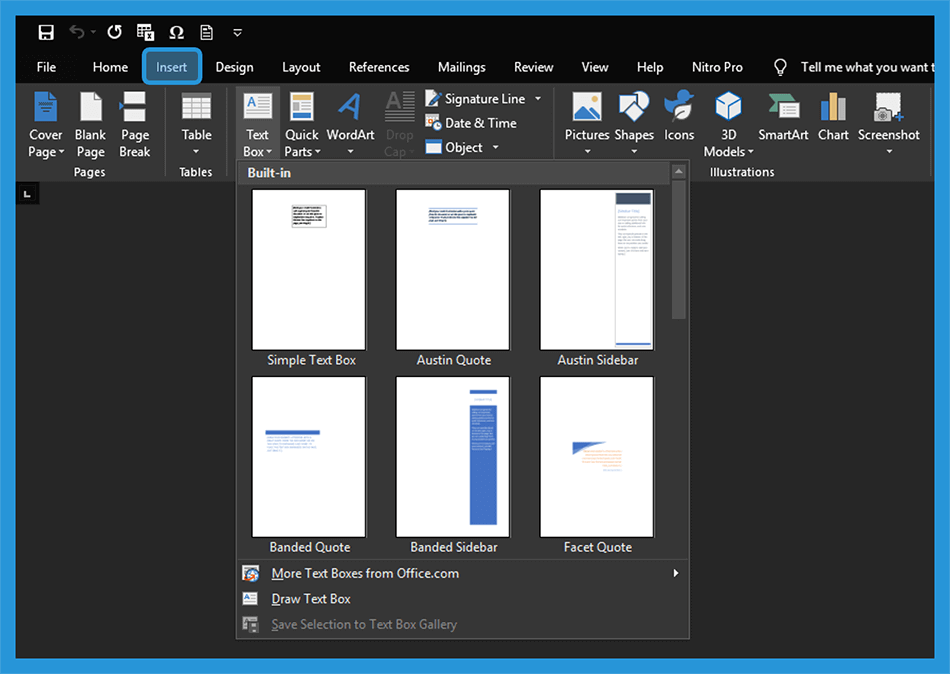 Pilih Template Text Box yang Diinginkan