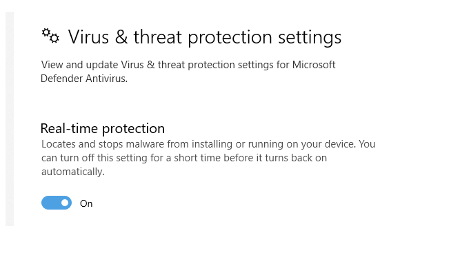 Contoh Menyalakan Windows Defender