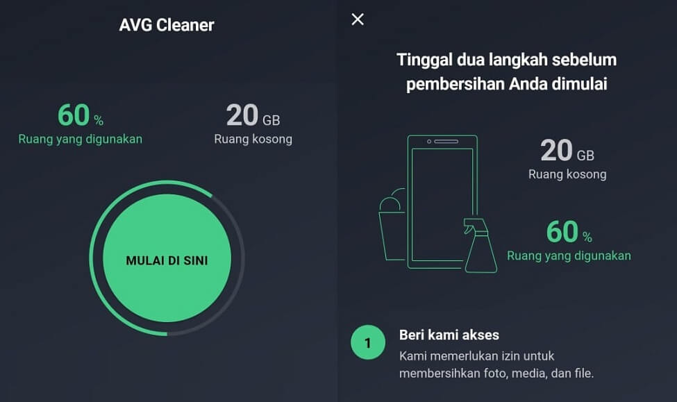 Aplikasi AVG Cleaner Android