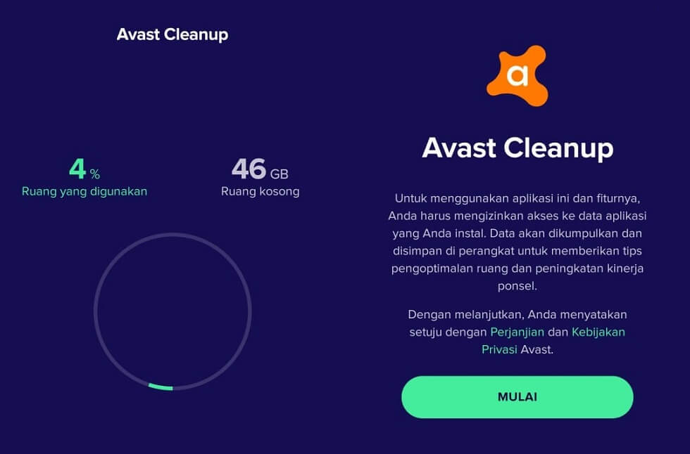 Aplikasi Avast Cleanup Android