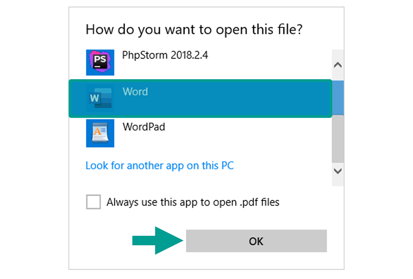 Contoh Buka File PDF di Word