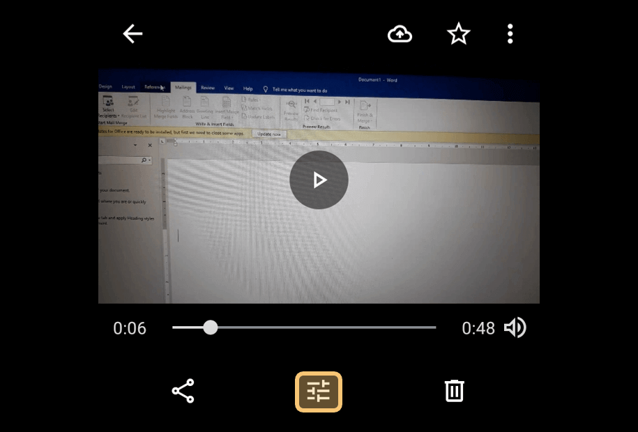 Buka Menu Opsi Edit Video
