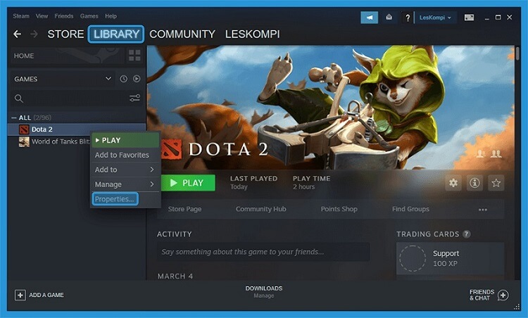 Cara buka console dota 2