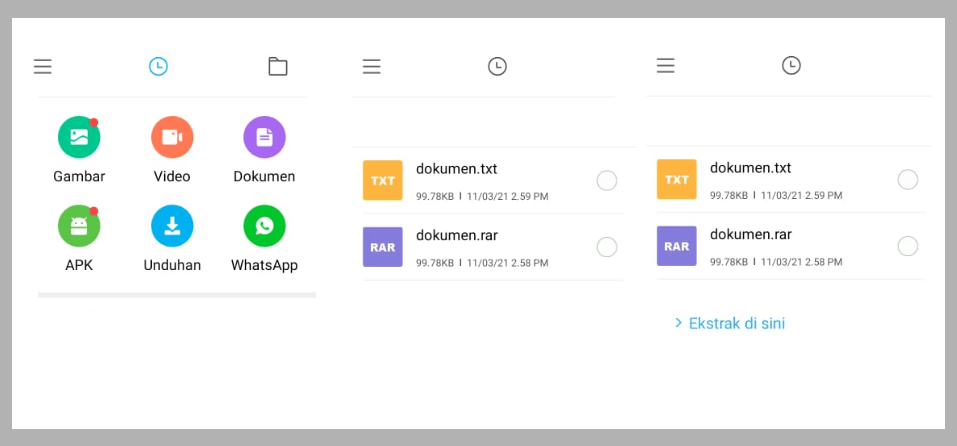 Buka RAR Dengan File Manager