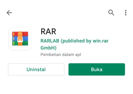 Membuka aplikasi RAR di HP