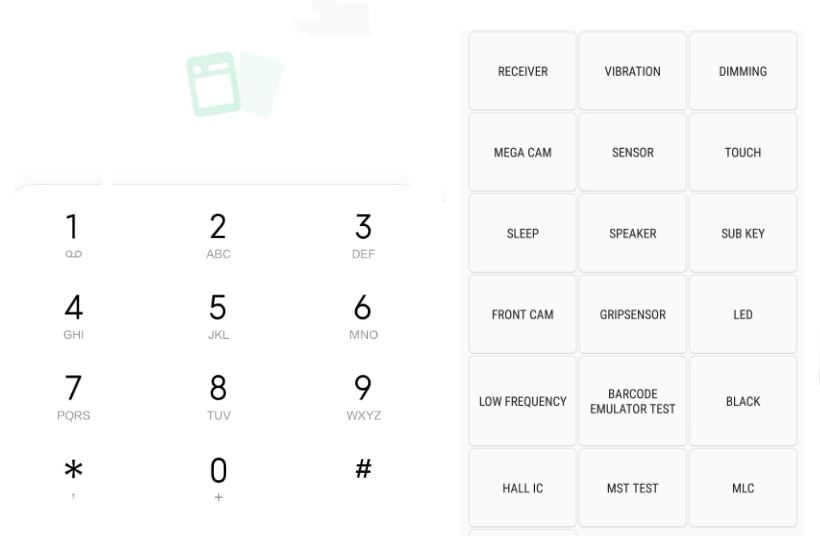 Contoh Mengecek Sensor Samsung