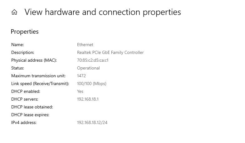 Contoh IP Koneksi Router