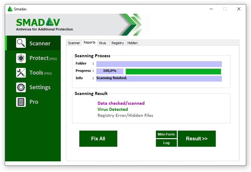 Hasil Scan Flashdisk di Smadav