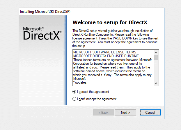 Memasang DirectX
