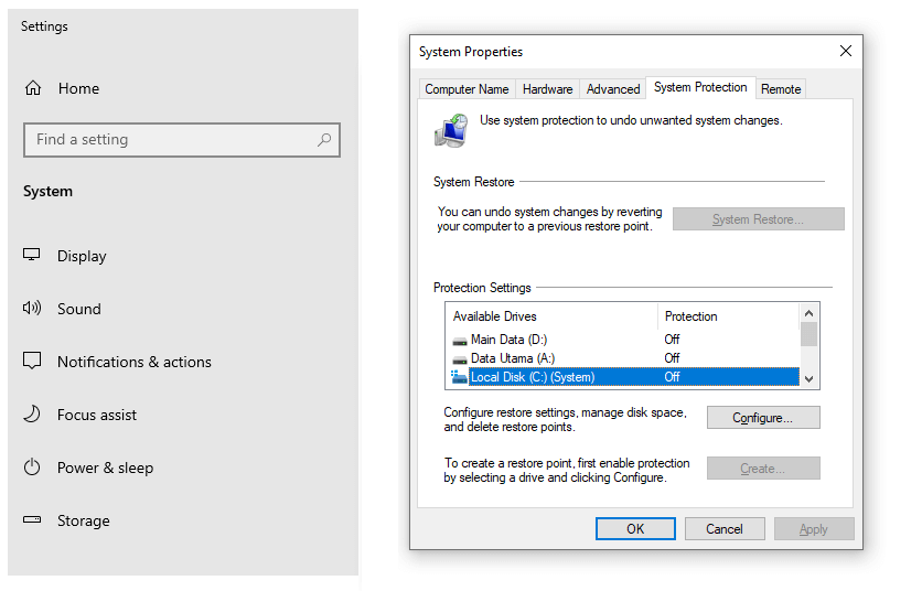 Lakukan System Restore