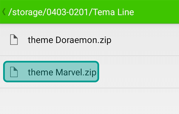 Import Tema Line di Aplikasi Theme Changer