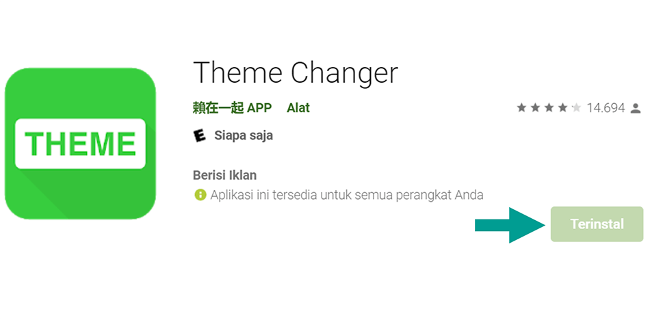 Install Aplikasi Theme Changer