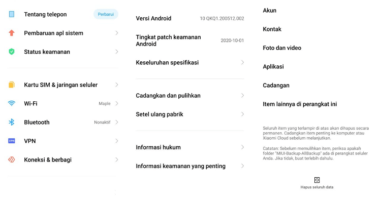 Reset Sistem Android