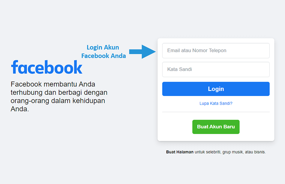 Masuk Dulu ke Akun Facebook