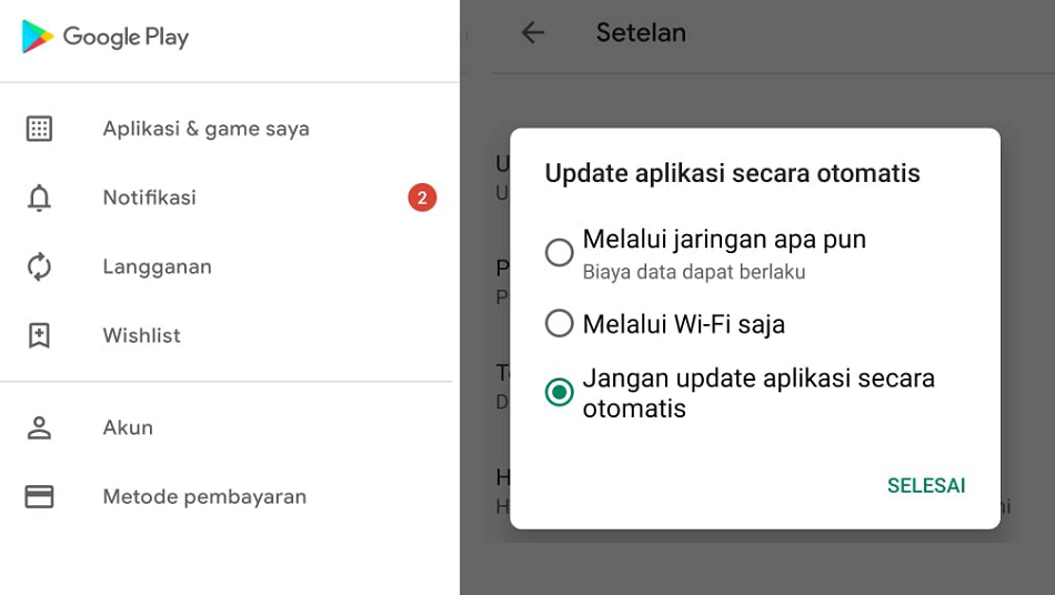 Mematikan Fungsi Download Otomatis